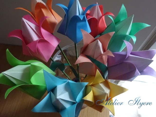 Origami tulip vase