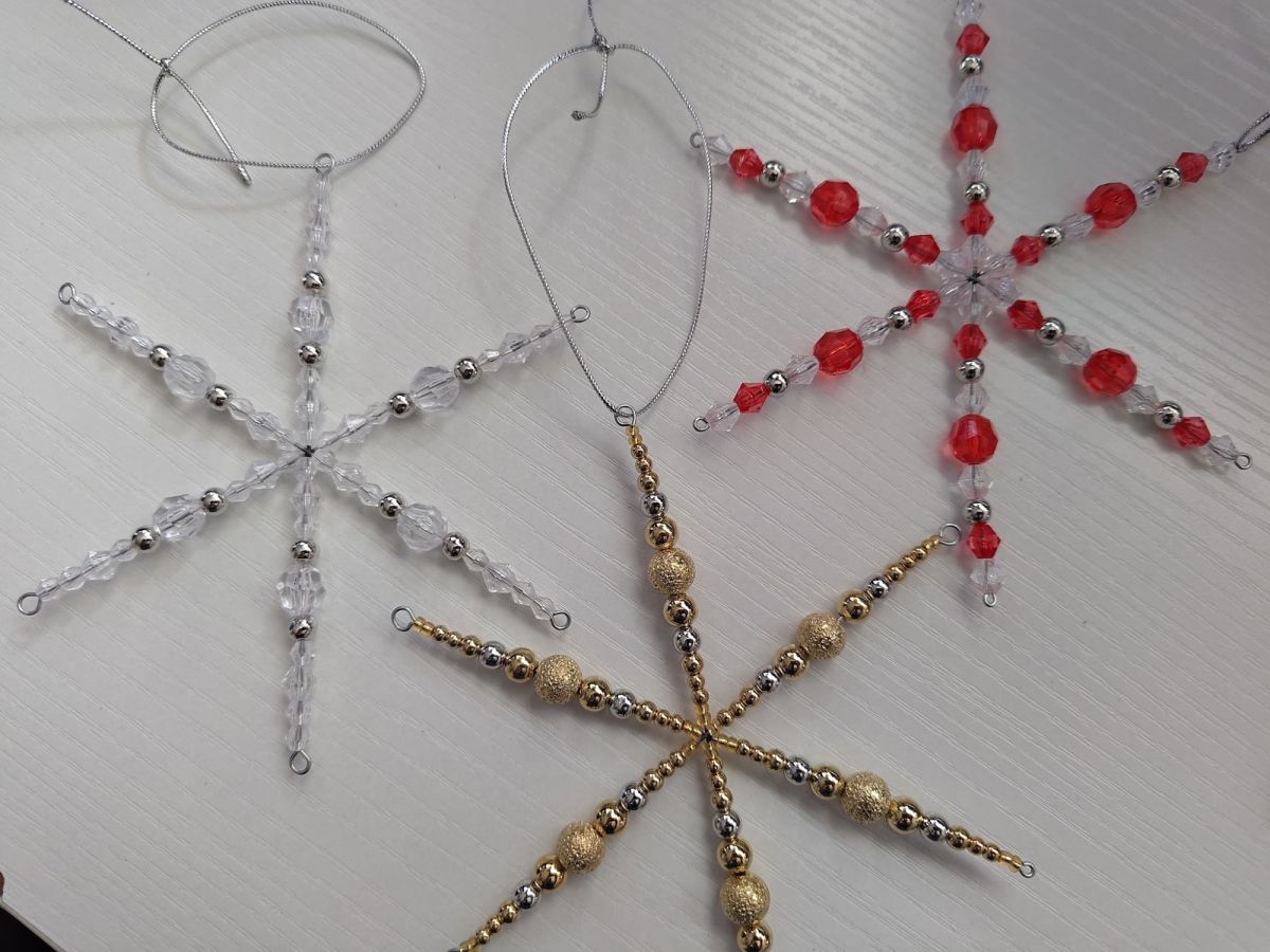 A crafty Christmas 2025 – DIY beaded snowflake&nbsp;ornaments